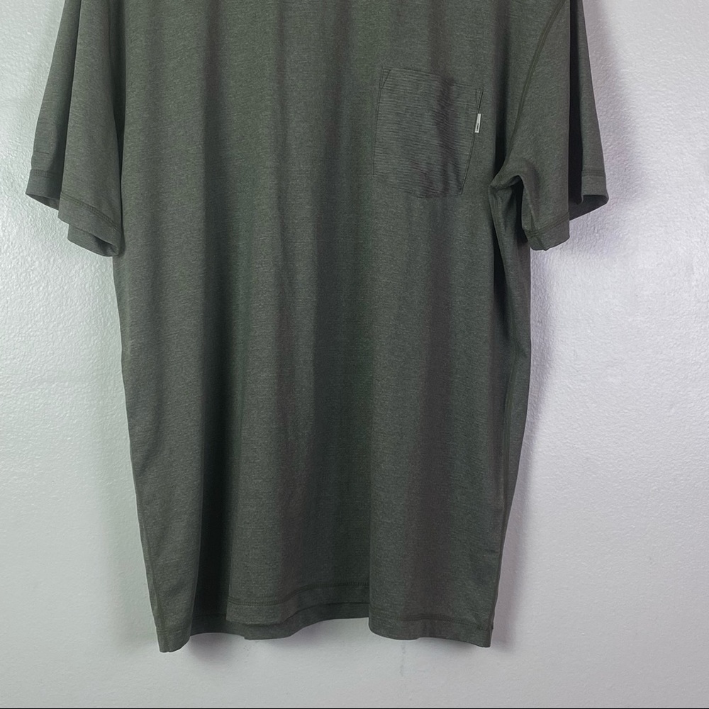 Vuori 2XL ARMY HEATHER GREEN Short Sleeve Tradewind Performance Tee T-Shirt - Picture 4 of 9
